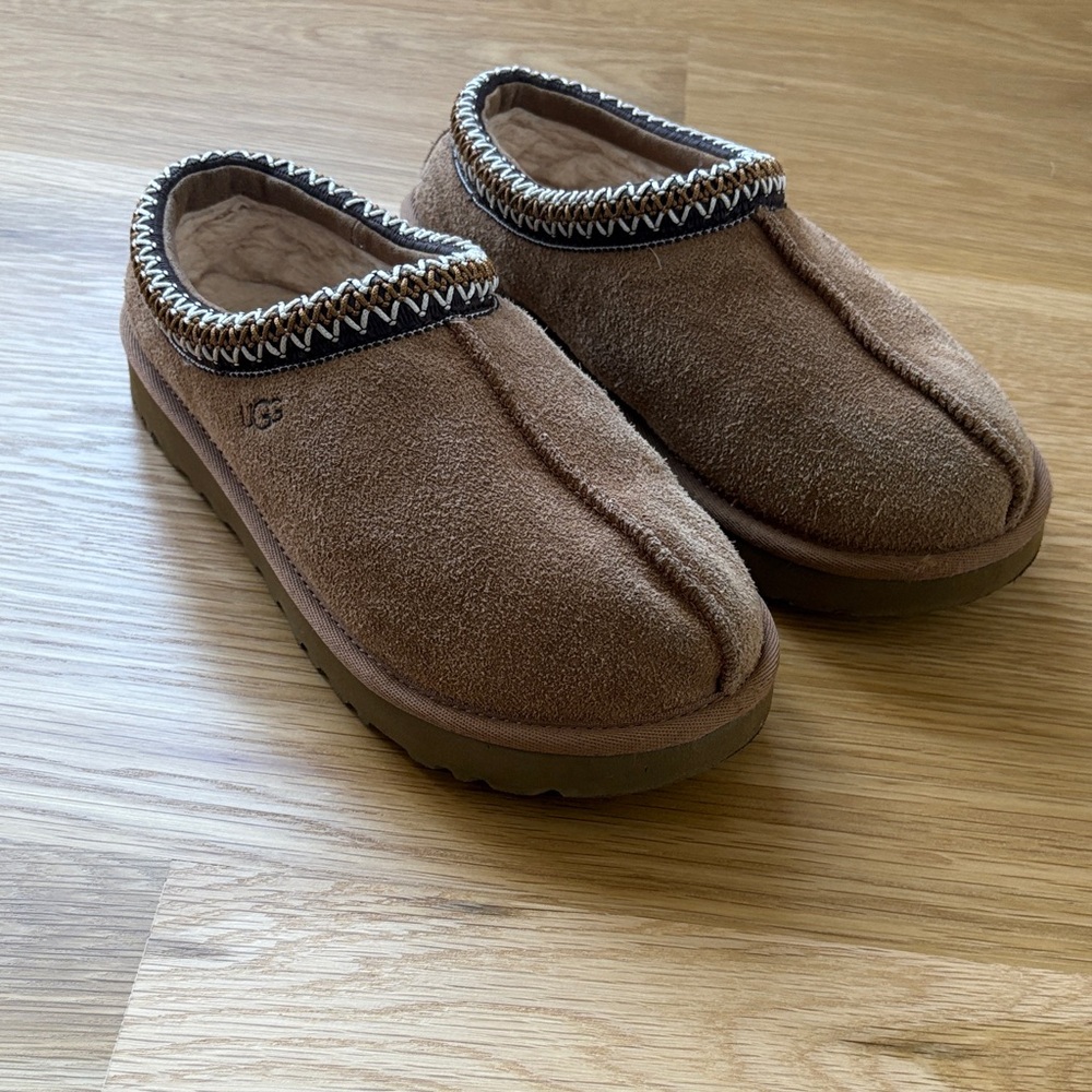 UGG Tan Suede Slip-On Shoes